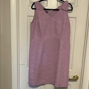 Talbots Lilac Floral Jacquard Sleeveless Sheath Dress